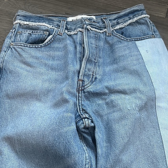 Reformation | Skinny Patch Jeans in Torres Wash Size 26 Light Medium Wash - Picture 6 of 16